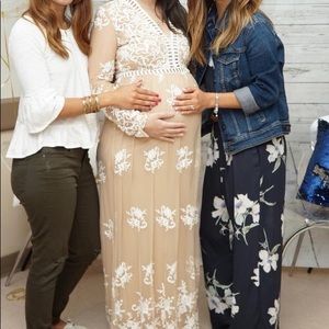 Nude with Aplique Boho Dress